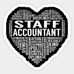 Staff Accountant Heart Sticker